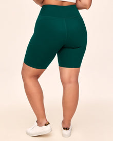 Adore Me Cali Biker Short Everyday Activewear Biker Short in color Forever Green and shape short