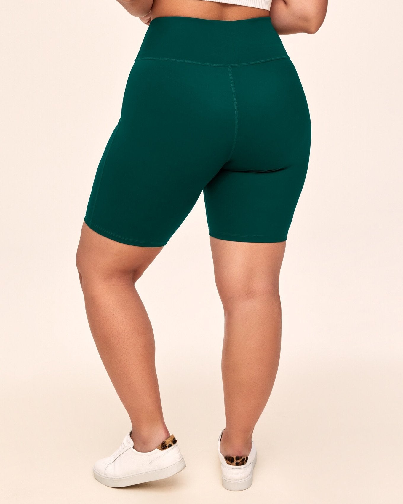 Adore Me Cali Biker Short Everyday Activewear Biker Short in color Forever Green and shape short