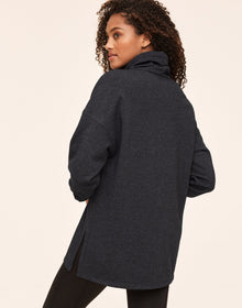 Adore Me Cate Sweatshirt in color Dark Heather Gray and shape sweatshirt