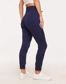 Adore Me Gail Super-Soft Fitted Jogger in color Evening Blue and shape jogger