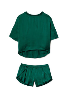 Adore Me Eliza T-Shirt & Short Set in color Deep Teal and shape pj
