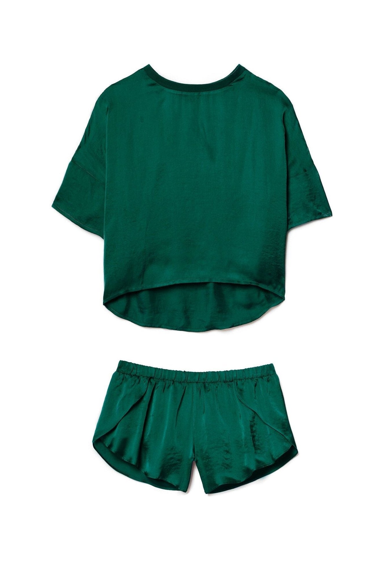 Adore Me Eliza T-Shirt & Short Set in color Deep Teal and shape pj