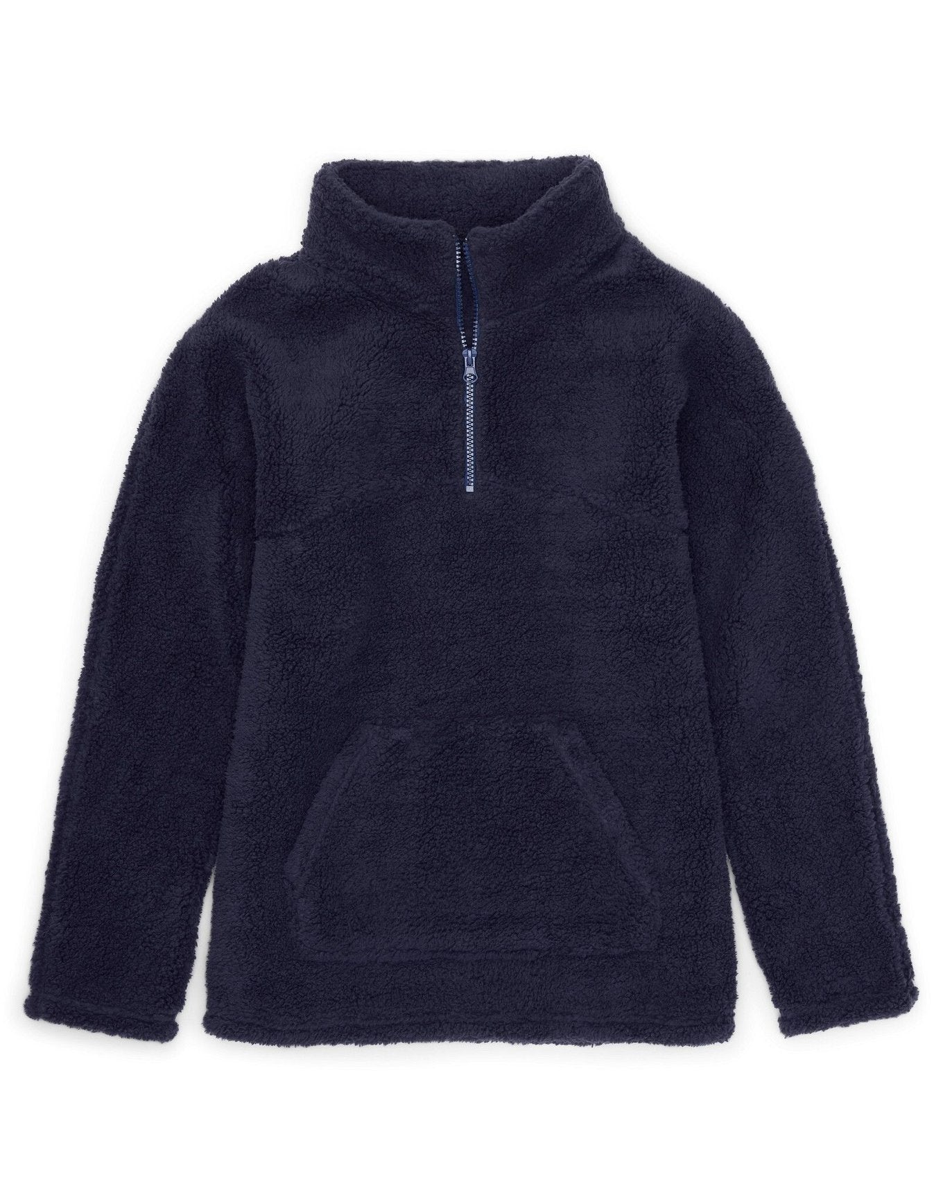 Adore Me Addi Sherpa Pullover in color Evening Blue and shape pj
