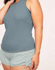 Adore Me Janele Fitted Tank Top in color Lead and shape pj