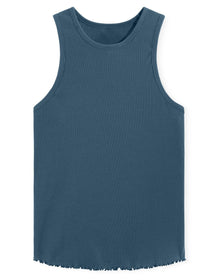 Adore Me Janele Fitted Tank Top in color Indian Teal and shape pj