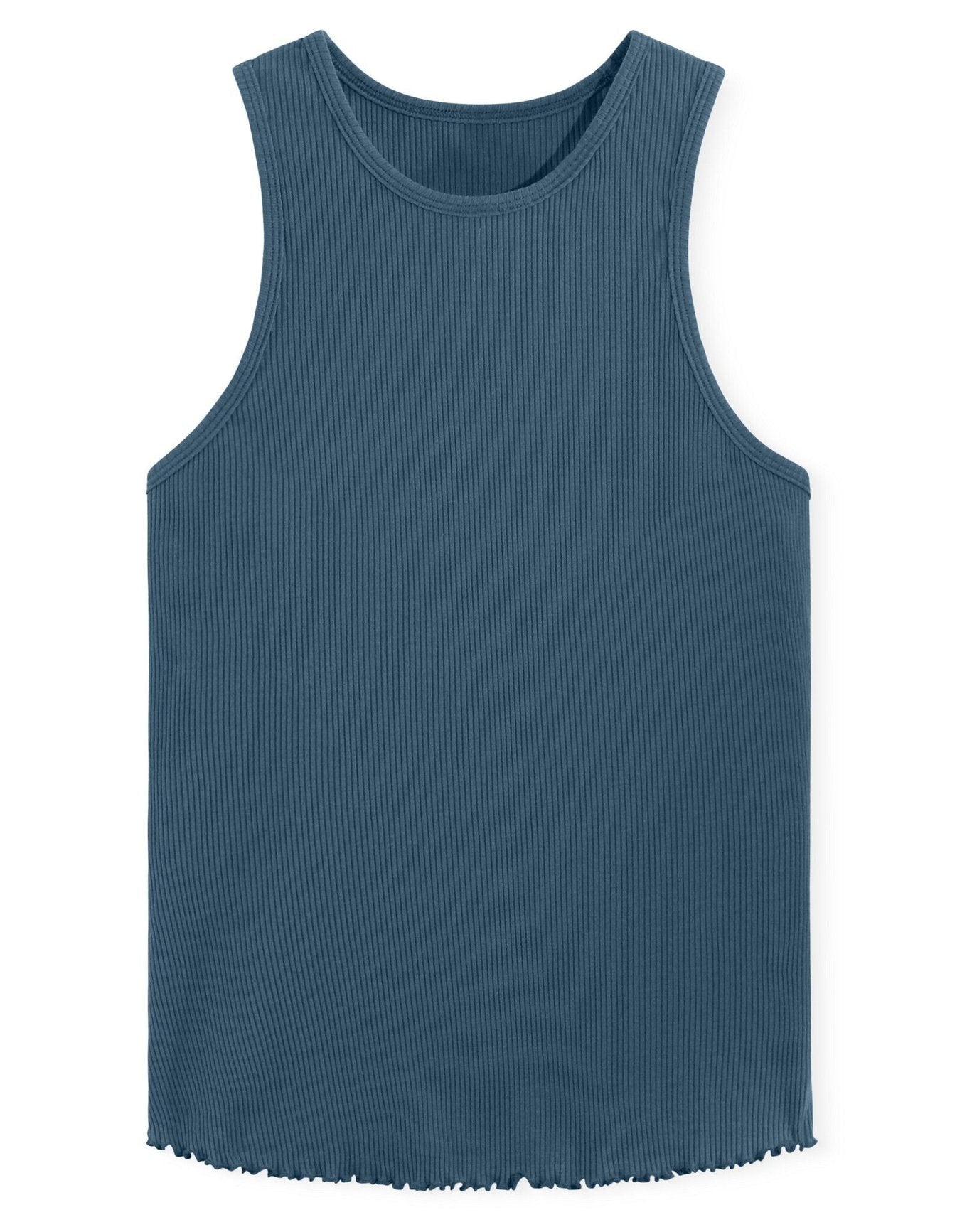 Adore Me Janele Fitted Tank Top in color Indian Teal and shape pj