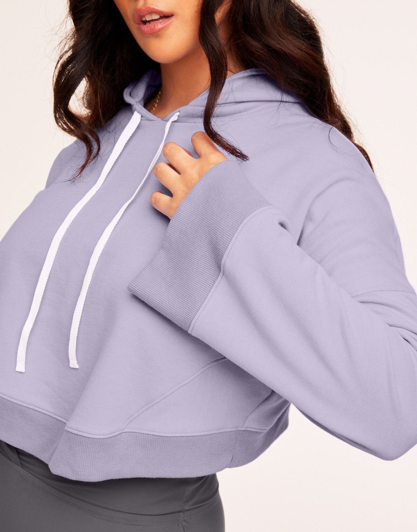 Adore Me Hera Loose-Fitting Sweatshirt in color Wisteria and shape sweatshirt