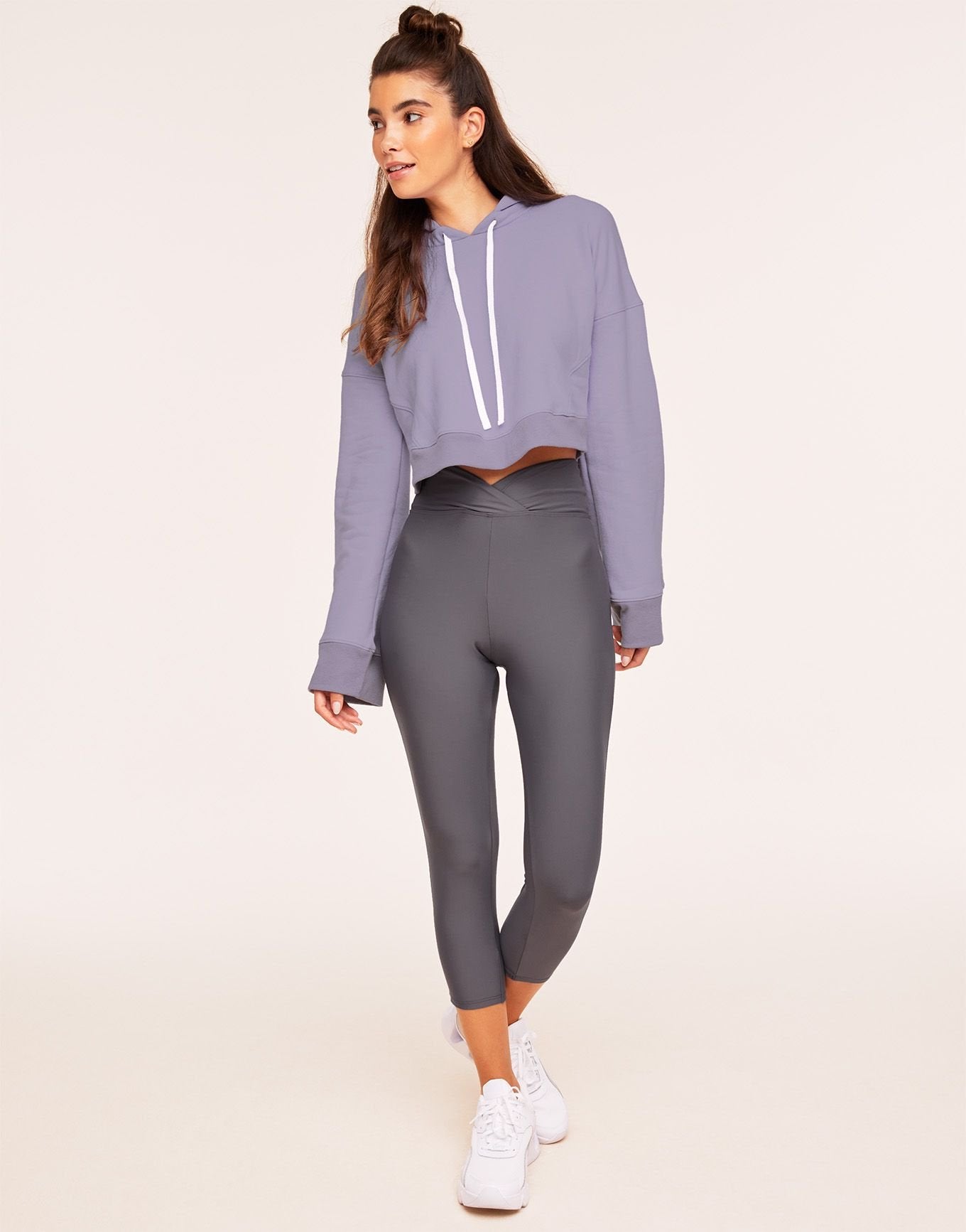 Adore Me Hera Loose-Fitting Sweatshirt in color Wisteria and shape sweatshirt
