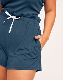 Adore Me Eliah Short in color Indian Teal and shape pj