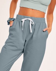 Adore Me Calina Wide-Leg Sweatpant in color Lead and shape pj