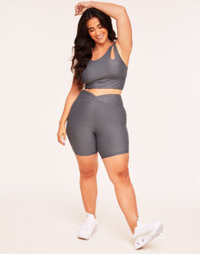 Adore Me Edie Biker Short in color Excalibur and shape short