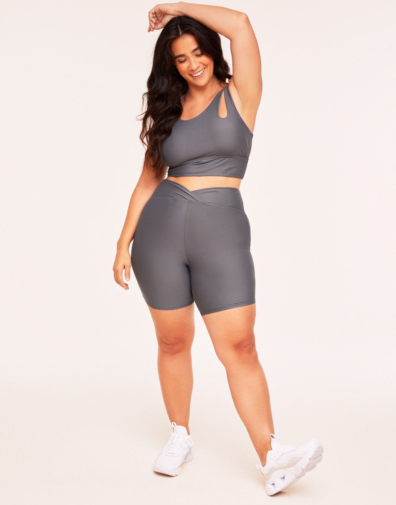Adore Me Edie Biker Short in color Excalibur and shape short
