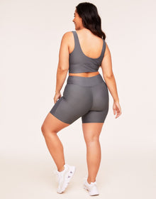 Adore Me Edie Biker Short in color Excalibur and shape short