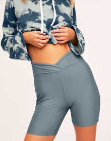 Adore Me Edie Biker Short in color Lead and shape short
