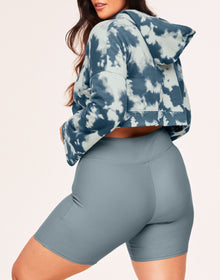 Adore Me Edie Biker Short in color Lead and shape short