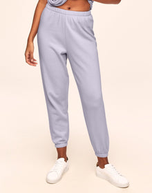 Adore Me Kaylie Classic Fleece Sweatpant in color Lavender Blue and shape pant