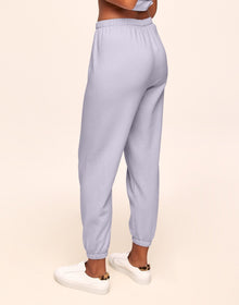Adore Me Kaylie Classic Fleece Sweatpant in color Lavender Blue and shape pant