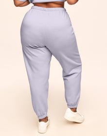 Adore Me Kaylie Classic Fleece Sweatpant in color Lavender Blue and shape pant