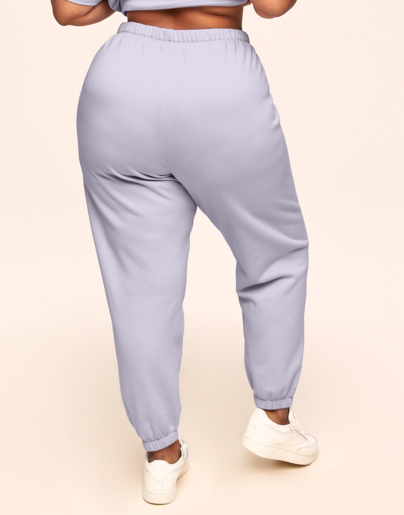 Adore Me Kaylie Classic Fleece Sweatpant in color Lavender Blue and shape pant