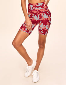 Adore Me Cora Cozy Biker Short Biker Short in color Blush Camo and shape short