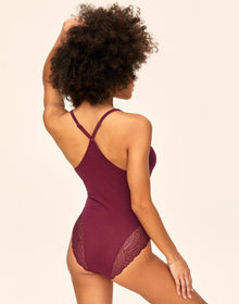 Adore Me Emilia Cotton Bodysuit in color Rhododendron and shape bodysuit