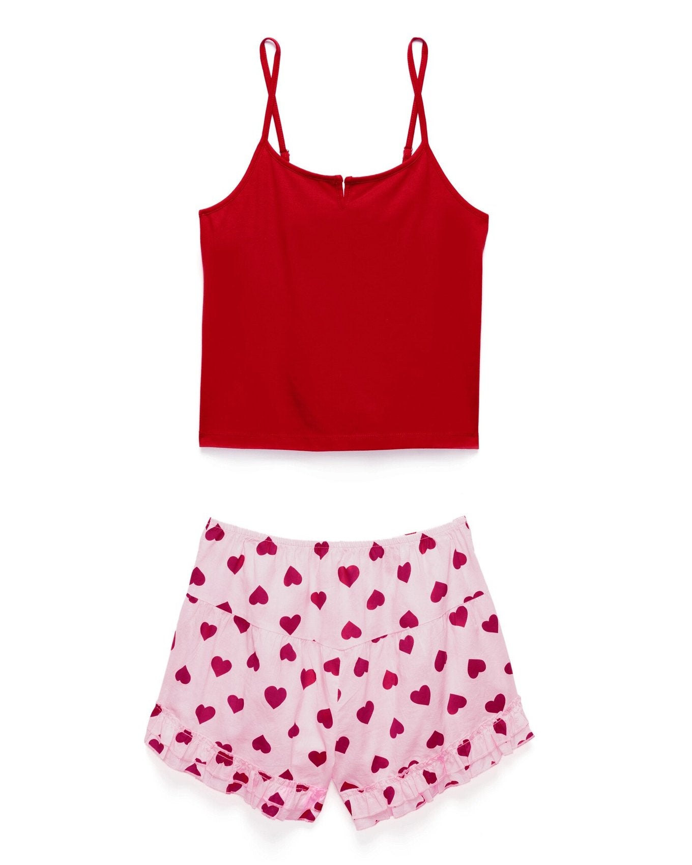 Adore Me Janell Cami & Short Set in color Candy Hearts C01 and shape pj