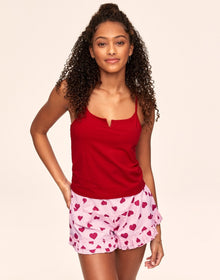 Adore Me Janell Cami & Short Set in color Candy Hearts C01 and shape pj