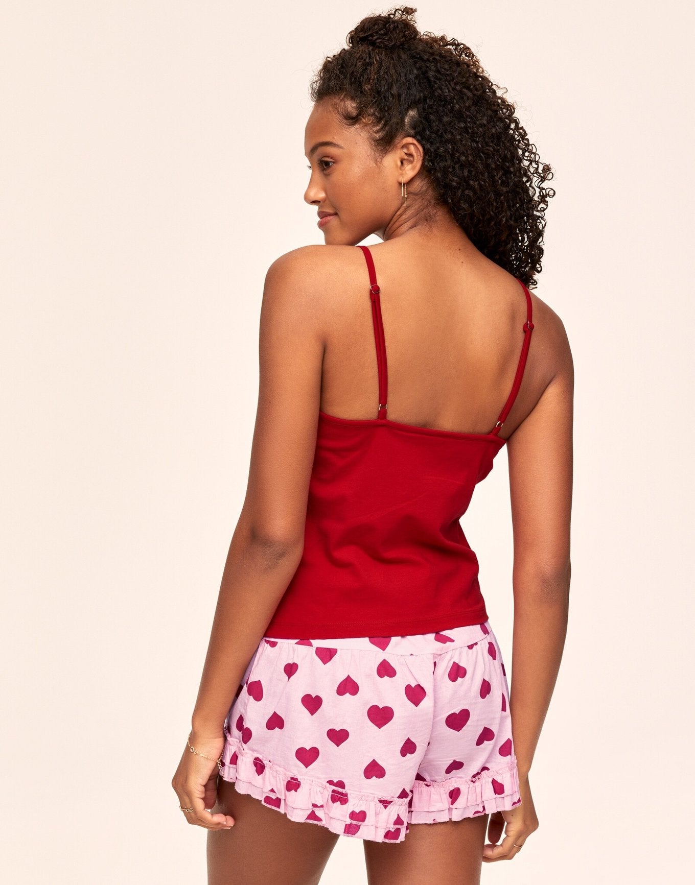 Adore Me Janell Cami & Short Set in color Candy Hearts C01 and shape pj