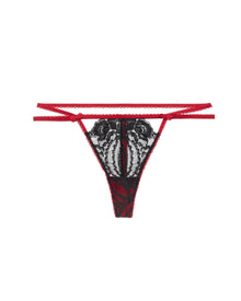Adore Me Enette G-String in color Jet Black and shape g-string