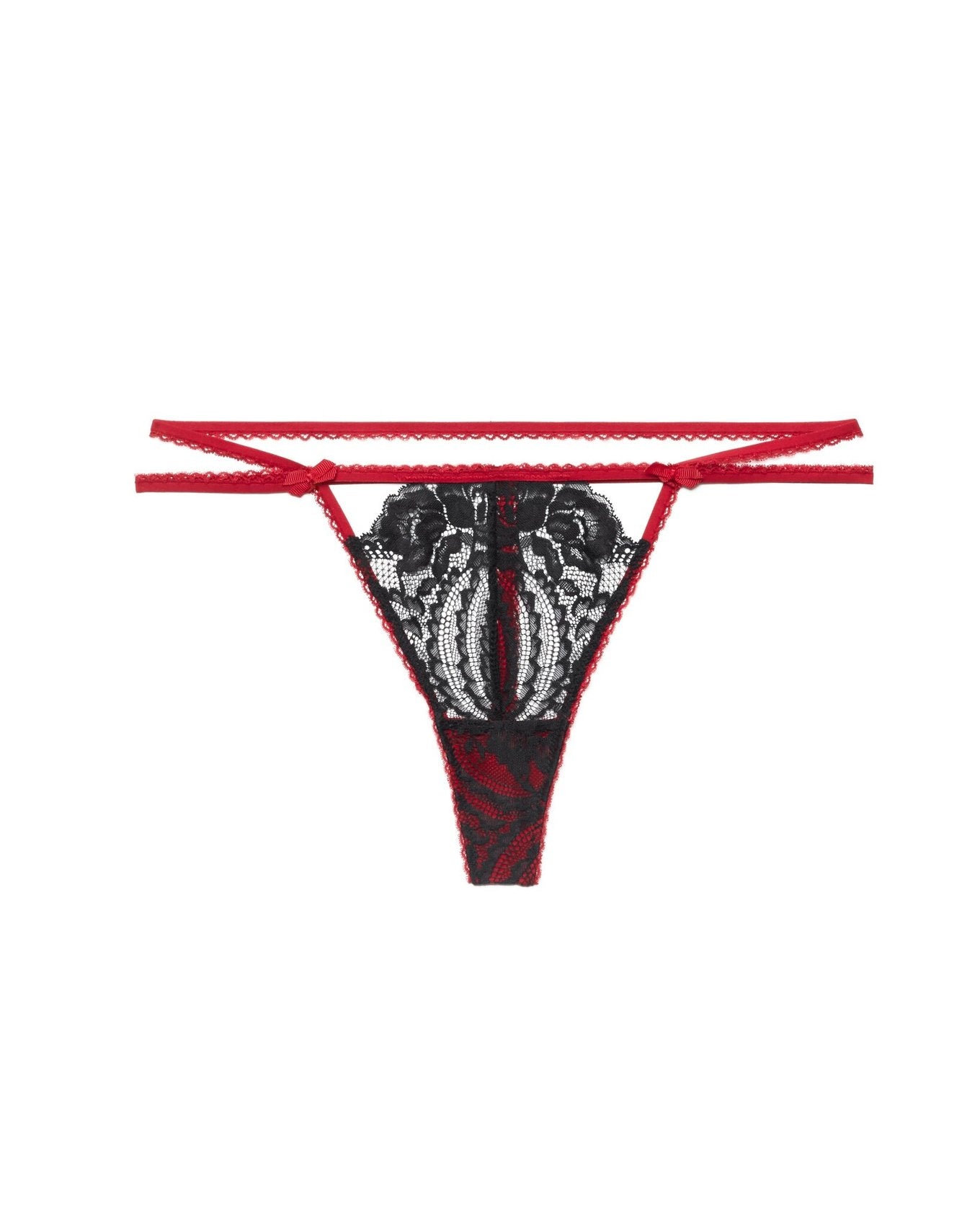 Adore Me Enette G-String in color Jet Black and shape g-string
