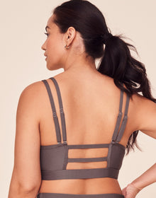 Adore Me Remy Rib Bra Ribbed Sports Bra in color Brisket and shape sports bra
