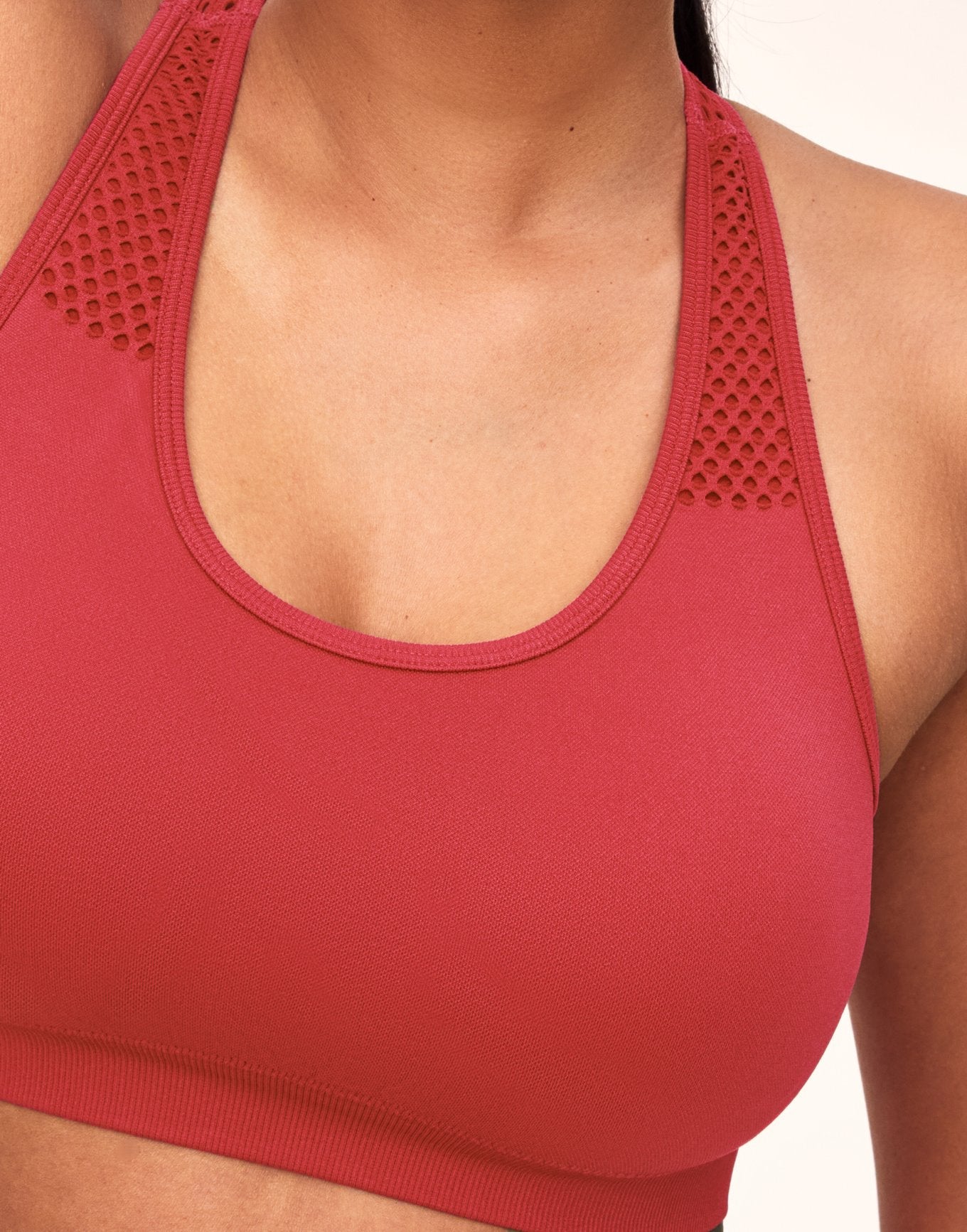 Adore Me Skylar Seamless Bra Seamless Bra in color Raspberry and shape sports bra