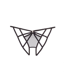 Adore Me Arena Crotchless Bikini in color Jet Black and shape crotchless