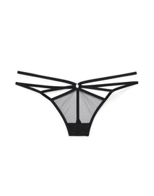 Adore Me Ashlyn G-String in color Jet Black and shape g-string
