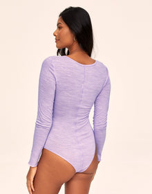 Adore Me Havyn Bodysuit in color Pastel Lilac and shape bodysuit