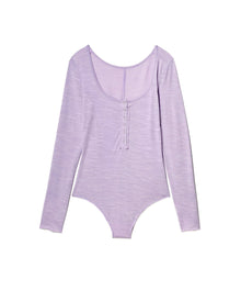Adore Me Havyn Bodysuit in color Pastel Lilac and shape bodysuit