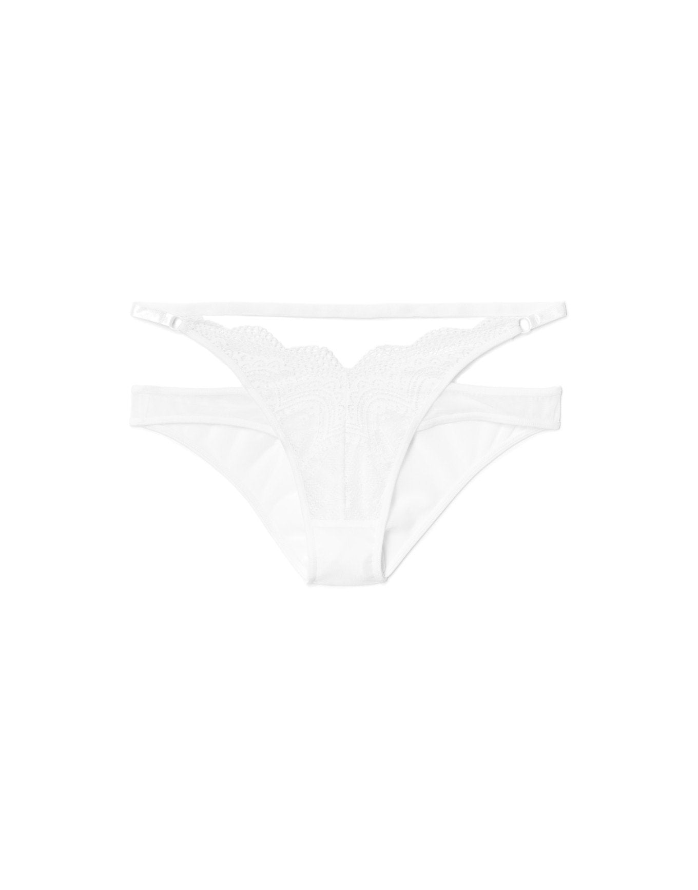 Adore Me Kaia Solo Brazilian Cheeky in color Bright White and shape cheeky