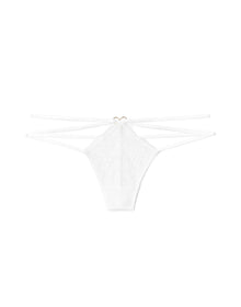 Adore Me Kimberly Strappy Thong in color Bright White and shape thong