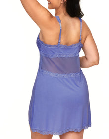 Adore Me Primrosa Slip Dress in color Jacaranda and shape slip