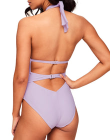 Adore Me Brinlee One-Piece in color Pastel Lilac and shape one piece