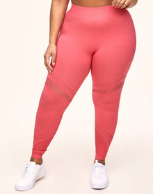 Adore Me Skylar Seamless Legging Seamless Legging in color Sunkist Coral and shape legging