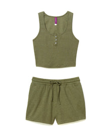 Adore Me Carmella Tank & Short Set in color CYCLO 302 and shape pj