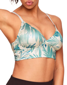 Adore Me Kali Low-Impact Sports Bra in color Palm Paradise C02 and shape sports bra
