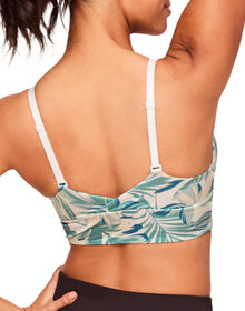 Adore Me Kali Low-Impact Sports Bra in color Palm Paradise C02 and shape sports bra