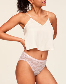 Adore Me Amylia Lace High-Cut in color Mauve Chalk and shape high cut