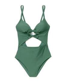 Adore Me Morgan One-Piece in color Dark Ivy and shape one piece