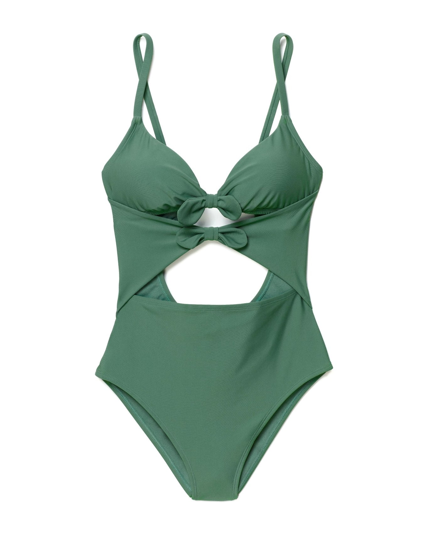 Adore Me Morgan One-Piece in color Dark Ivy and shape one piece