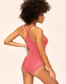 Adore Me Emilia Bodysuit in color Tea Rose and shape bodysuit