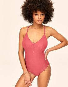 Adore Me Emilia Bodysuit in color Tea Rose and shape bodysuit