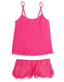 Adore Me Reign Camisole & Short Set in color Pink Yarrow and shape pj